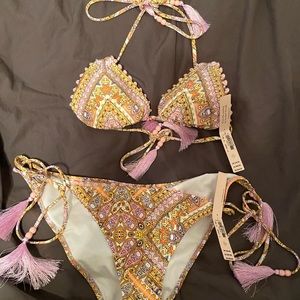 Victoria’s Secret Bathing Suit, Two Piece Bikini (Lilac/Yellow)